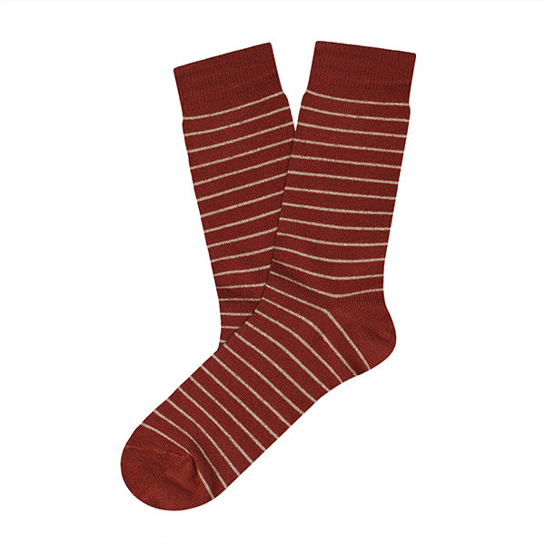 Red stripes striped socks 