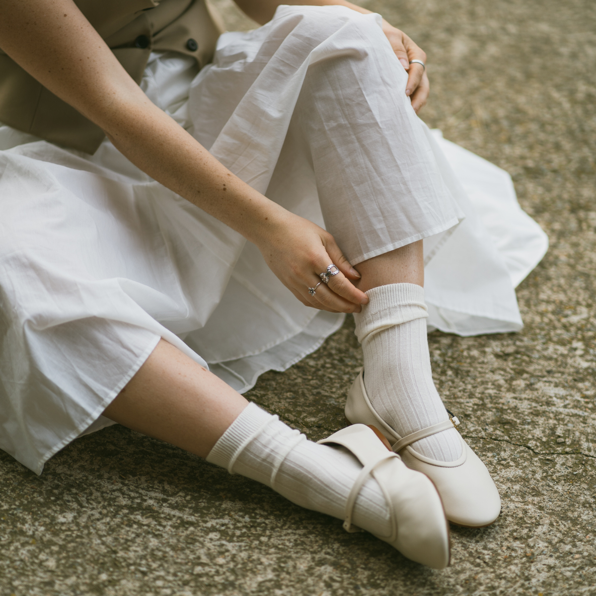 Outfit calcetines de algodón con bailarines